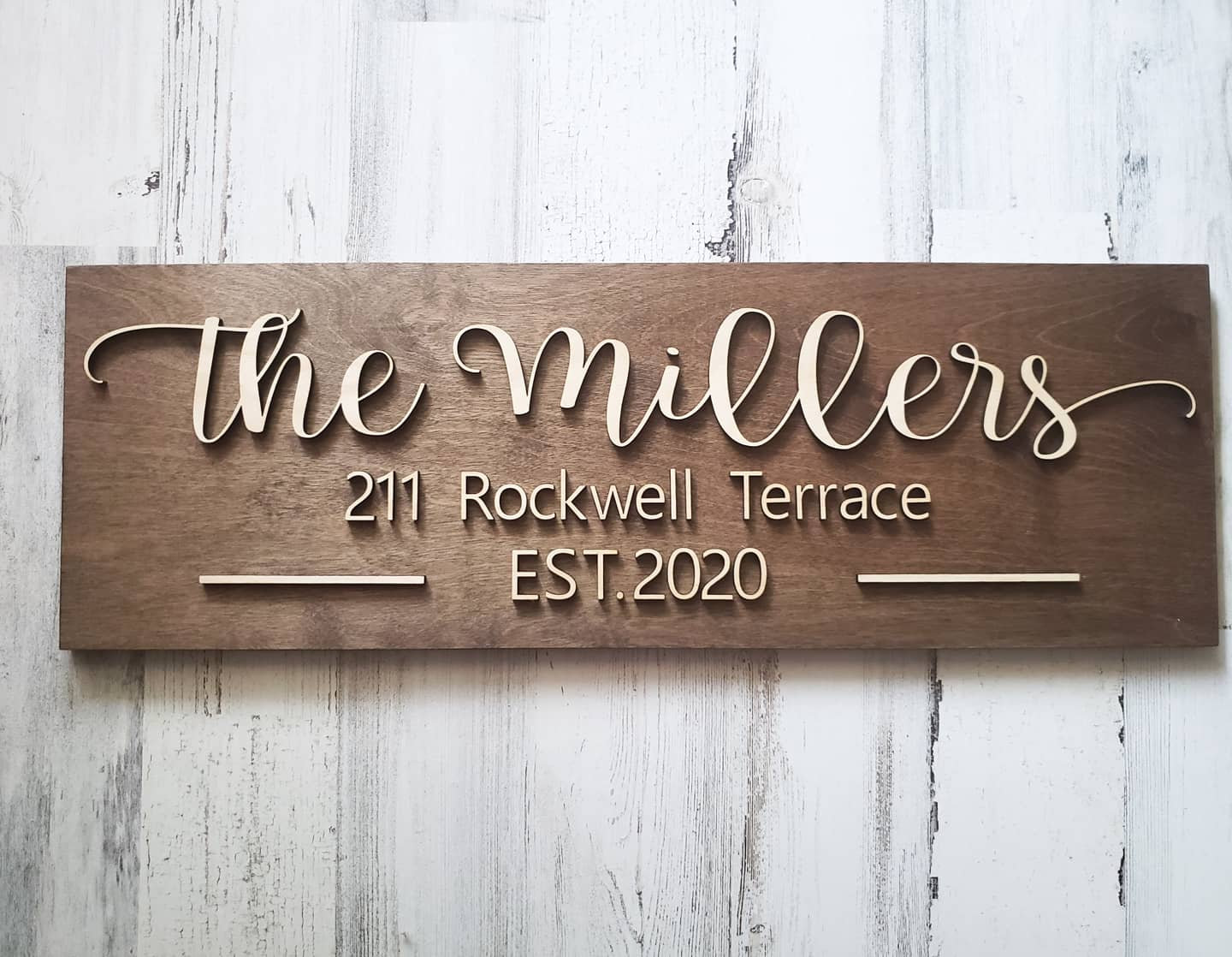 Last Name Sign | Custom Sign | Established Sign | Wood address Sign |…