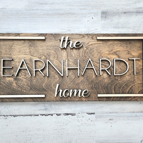 Home Sign | 3 D Sign | Last Name Sign | Home decor Sign | Custom Sign | New Home sign | Family Name Sign | Housewarming Gift | closing gift