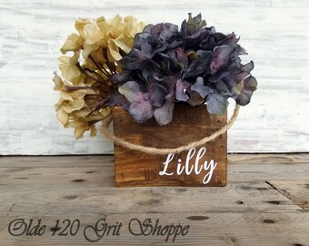 Rustic Wedding Flower Girl Basket | Flower Girl Basket | Flower Girl Box | Personalized Basket | Custom Flower Girl Basket | Vintage Wedding