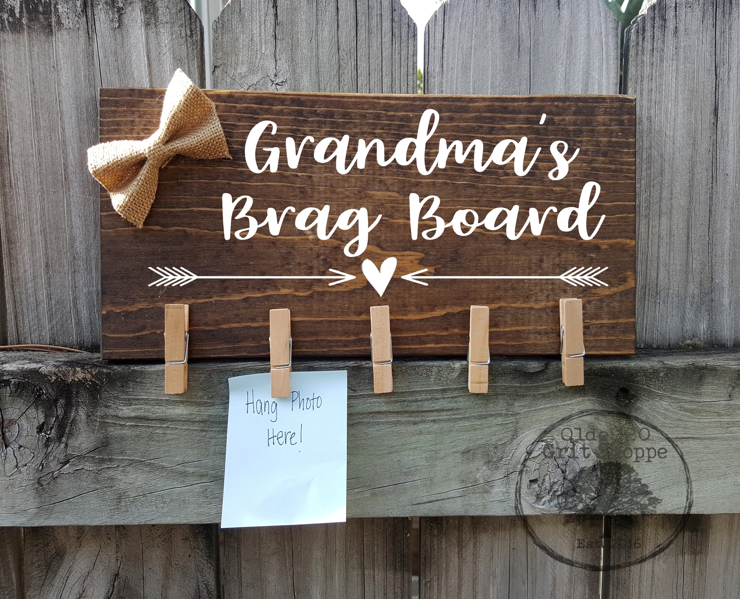 Grandmas Brag board photo holder Gift for grandma Etsy