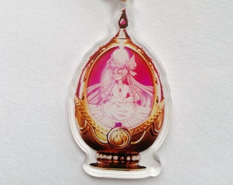 Pink Soul Gem Goddess Madoka Chain Charm Clip