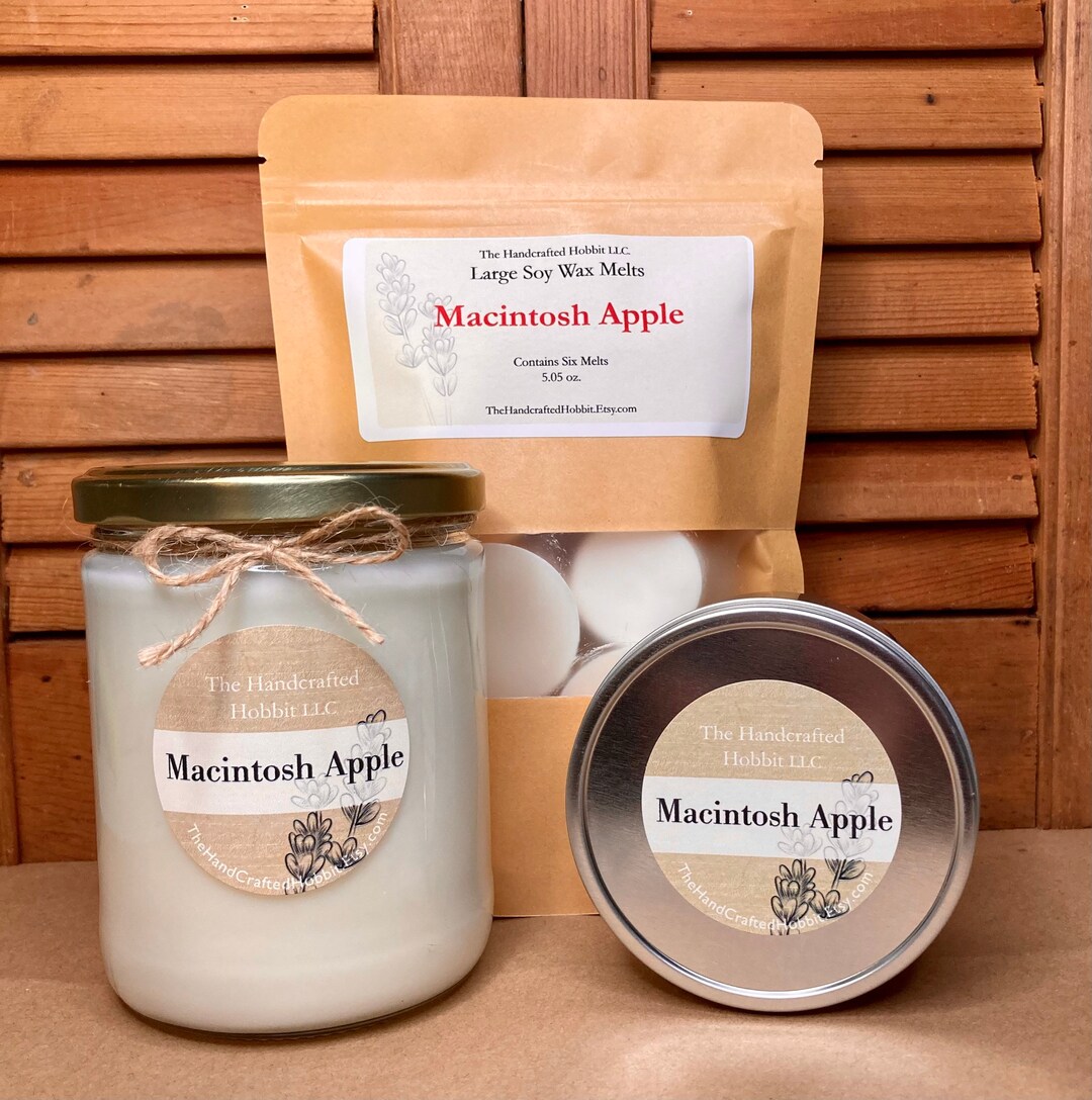 Macintosh Apple Soy Candle Etsy