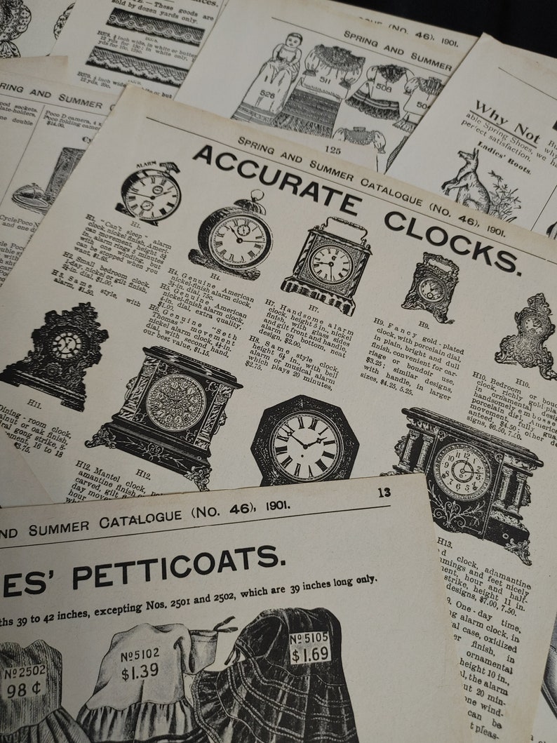 Reproduction of 1901 Eatons Catalog Pack for Junk Journals Etsy