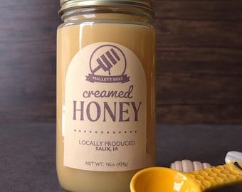 Raw Creamed Honey 16oz