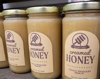 Raw Creamed Honey 16oz