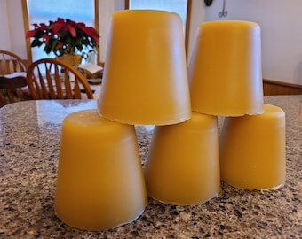 1lb (16oz) Pure Beeswax Blocks Locally Produced In Iowa Loess Hills - Mallett Bees