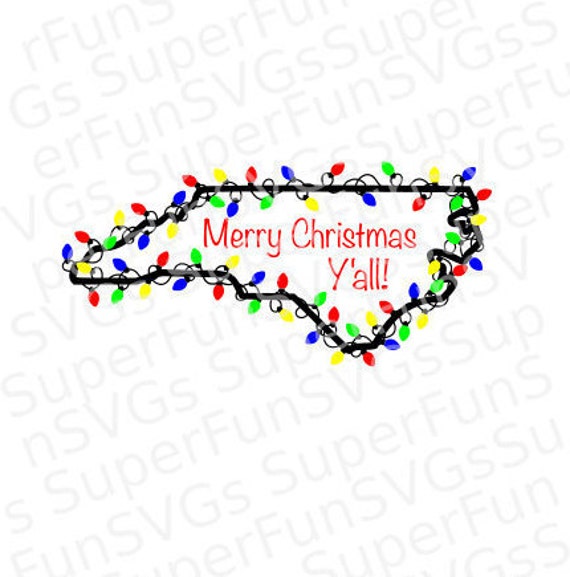 Merry Christmas Y All Nc Merry Christmas Y All North Etsy