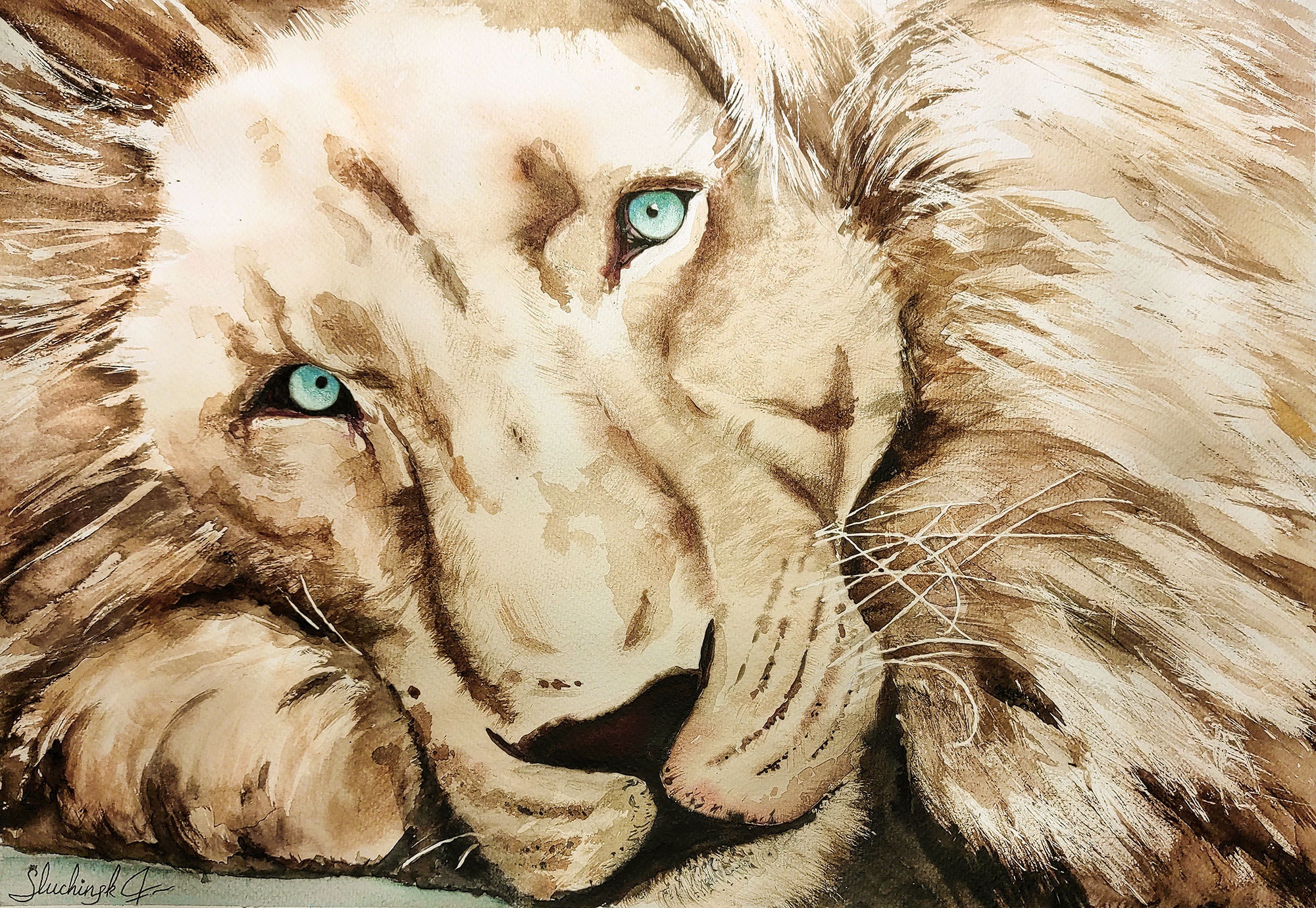 Lion Painting Watercolor Original Art Safari Artwork Jungle Animal Wall Art | eBay Lion Painting Watercolor Original Art Safari Artwork Jungle Animal Wall Art | eBay
