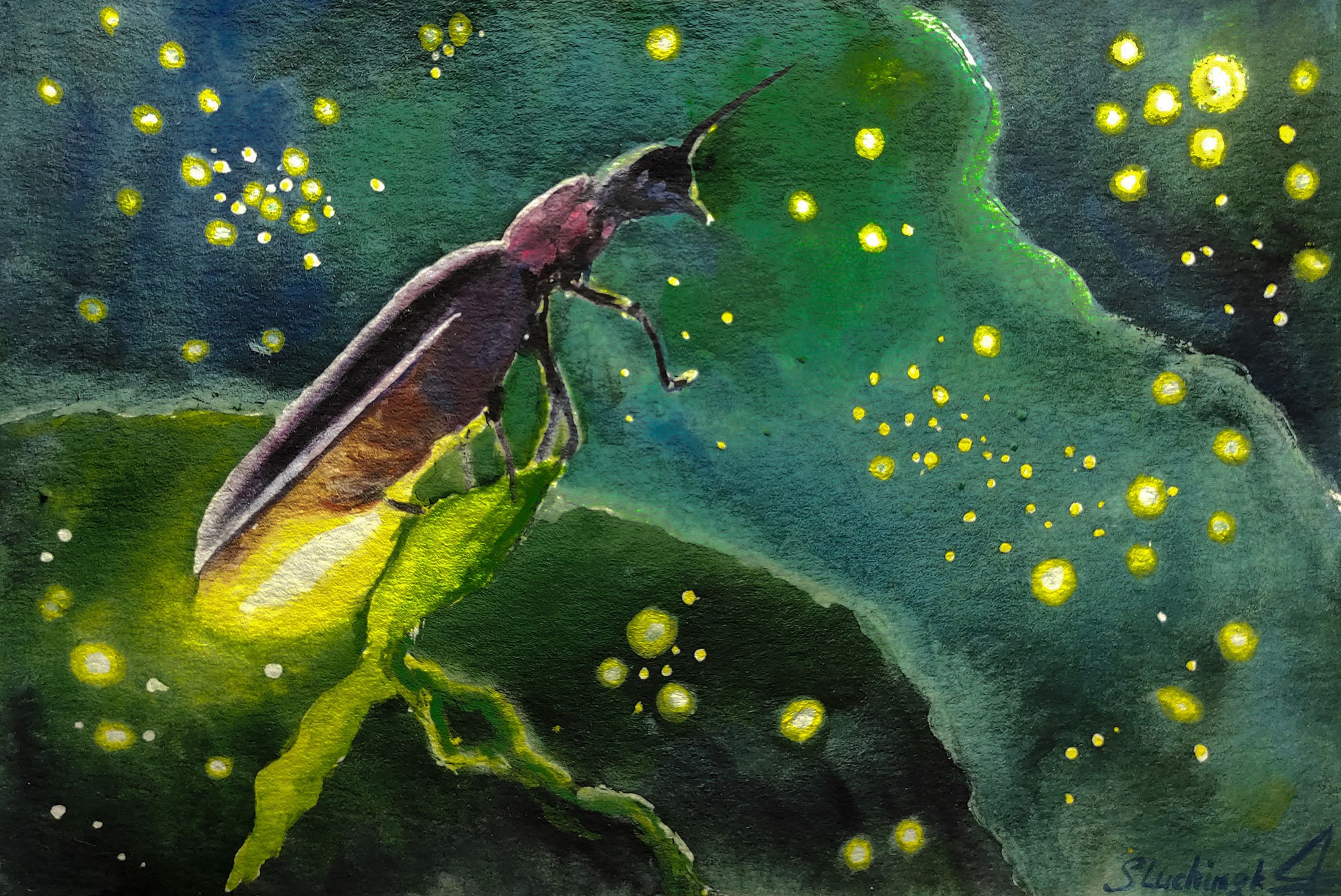 Lightning bug painting deals