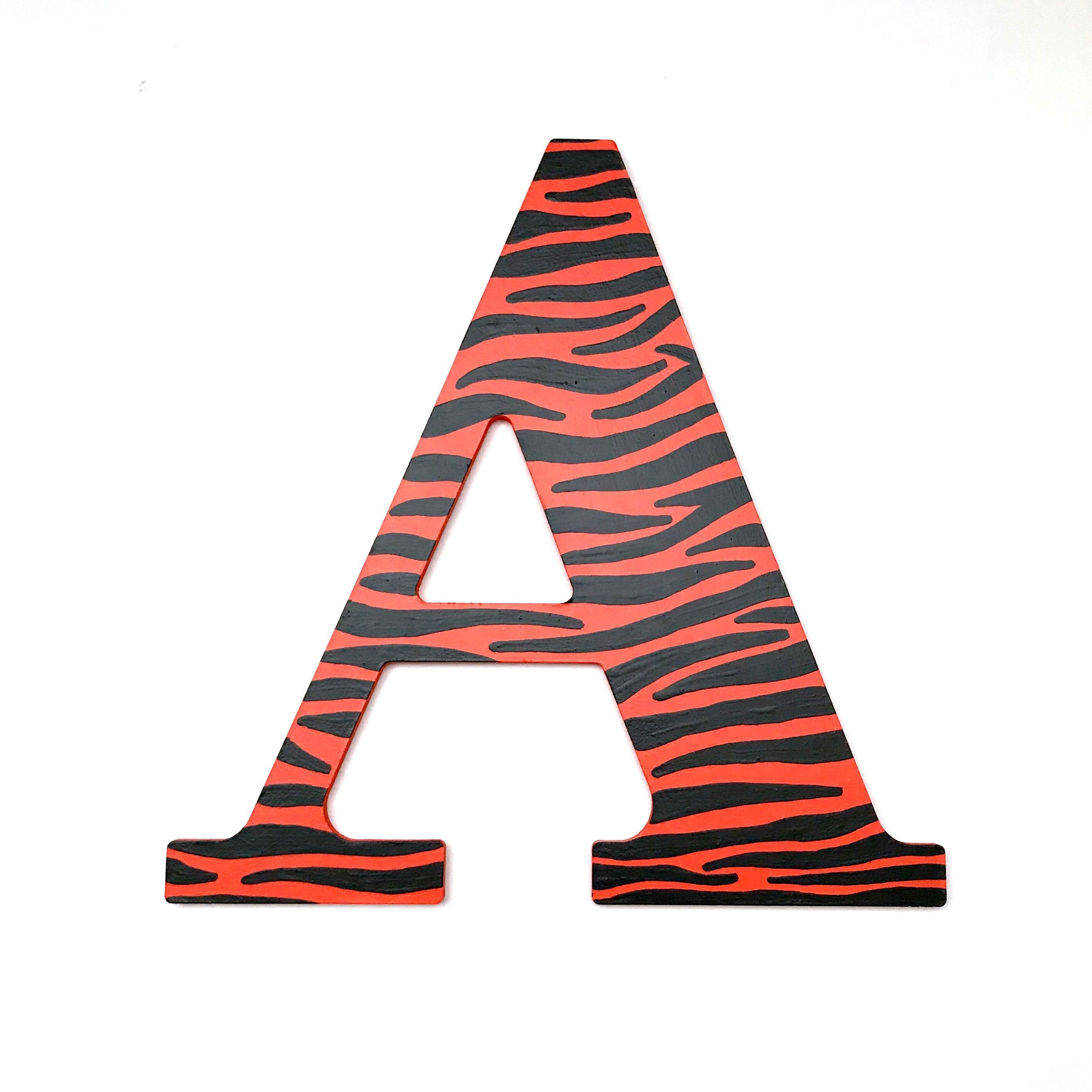 Tiger Print Letters Nursery Decor Animal Print Tiger Gifts Etsy