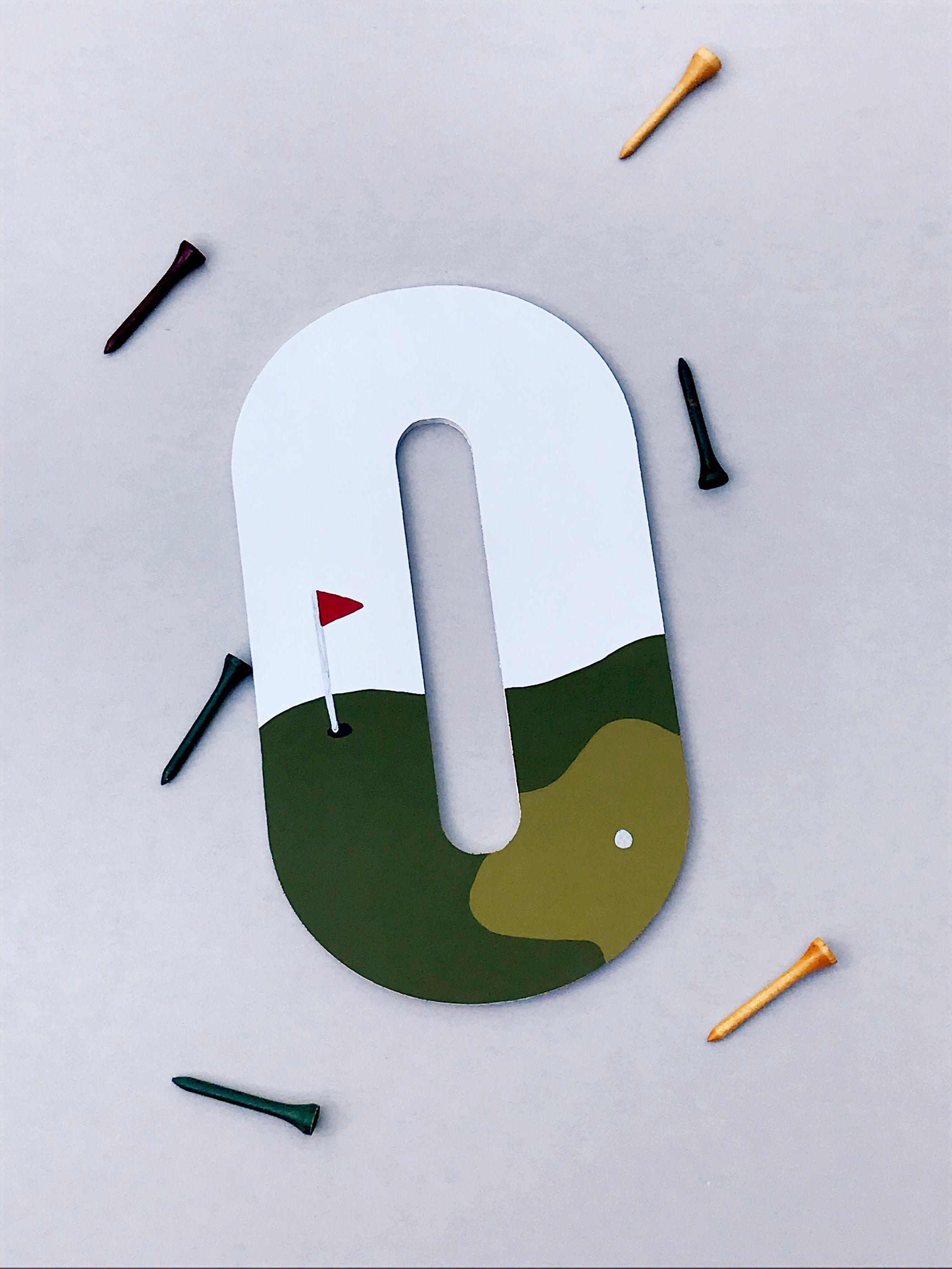 Lettre de Terrain Golf, Cadeaux Joueur Cadeau Golfeur, Art Décor Lettre Sportive, Sportif, Accessoir