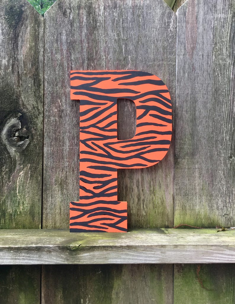 Tiger print letters nursery decor animal print tiger gifts Etsy