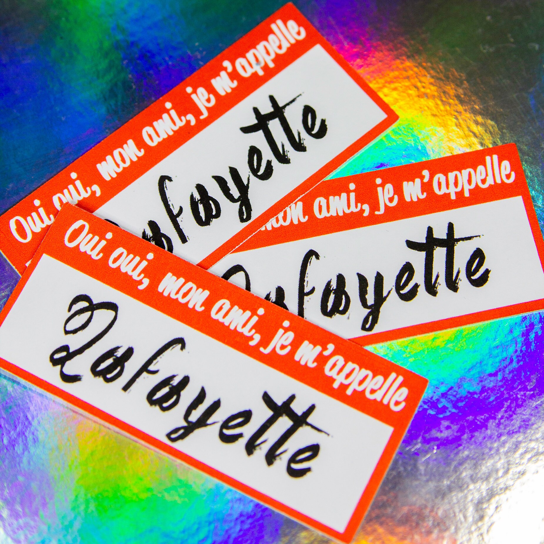 Hamilton Sticker Lafayette Hi My Name Is French Line Etsy