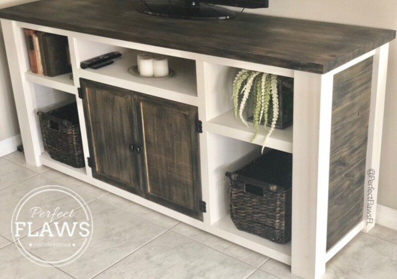 Farmhouse Tv Stand Cabinet Door Rustic
