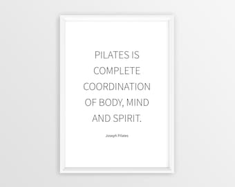 Pilates Print, Pilates Quote, Pilates Art, Pilates Gift, Motivational Poster, Downloadable Prints, Inspirational Poster, Minimalist Print