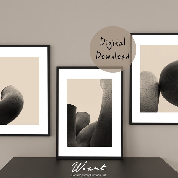 Architecture Print Set Of 3 | ARCHITECTURE POSTER PRINTABLE | Modern Architecture Fine Art Photography | Pastel Wall Art Black And White