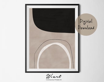 Mid Century Modern Abstract Art Print Set (Digital Download)