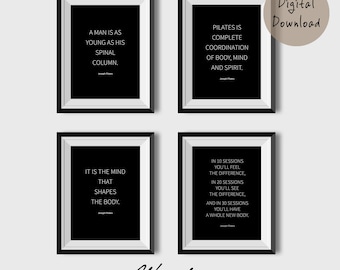 Pilates Print, Pilates Quote, Pilates Art, Pilates Gift, Motivational Poster, Downloadable Prints, Inspirational Poster, Minimalist Print