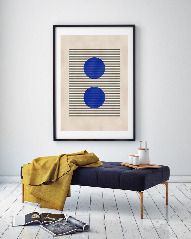 Photo inspiration: Gallery Detail: Blue Mid Century Modern Graphic Print Scandinavian Geometric