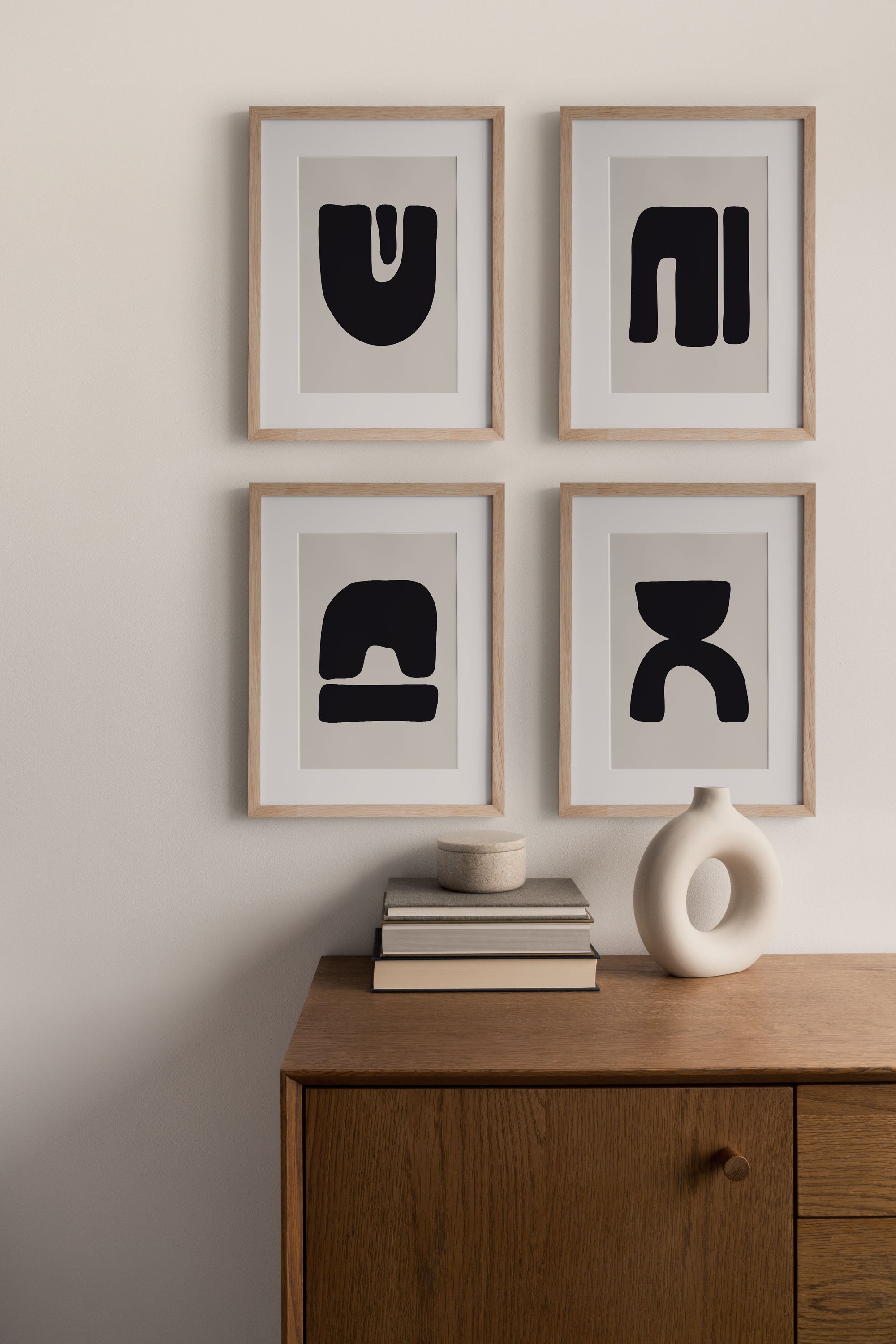 Mid Century Modern Gallery Wall Set Set of 4 Prints Etsy UK