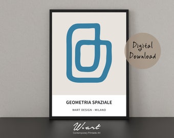 Abstract Art Exhibition Poster Printable, Museum Poster, Modern Art Gallery, Downloadable Print, Mid Century Modern Art, Contemporary Art