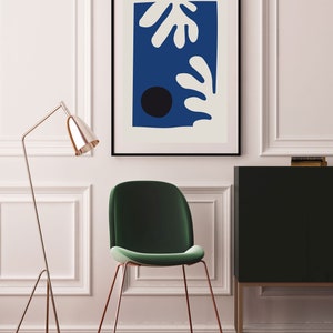 Blue Abstract Downloadable Print Matisse Print Mid Century - Etsy