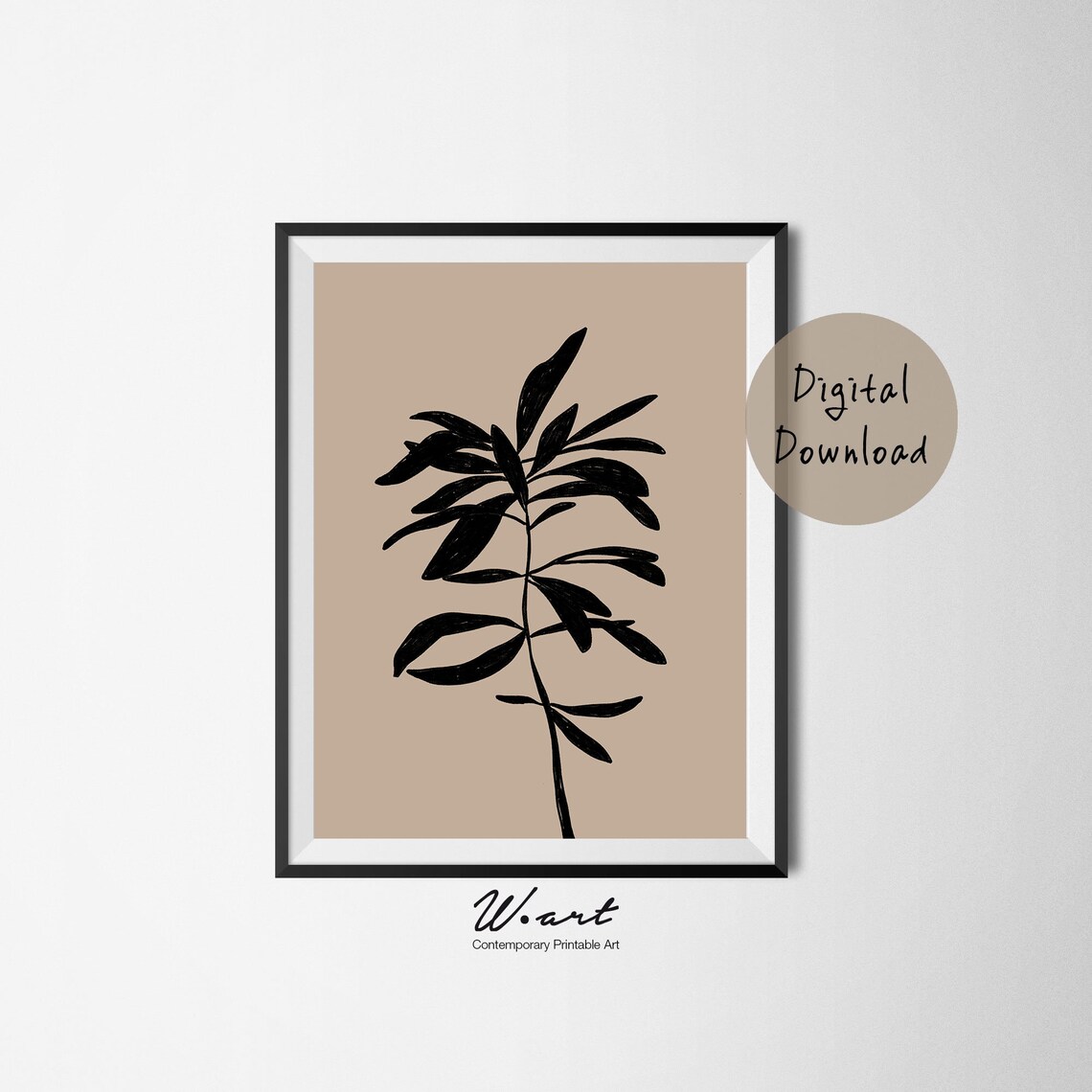 Modern Minimalist BOTANICAL Print DOWNLOADABLE PRINT Etsy