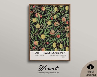 William Morris Exhibition Poster: Art Nouveau Floral Print (Digital Download)