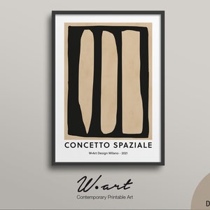 Italian Mid Century Exhibition Poster Digital Download, Abstract Art Downloadable Print, Italian Museum Poster, Abstract Downloadable Art