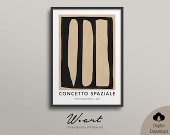Mid Century Italian Exhibition Poster, Abstract Art Print (Digital Download)