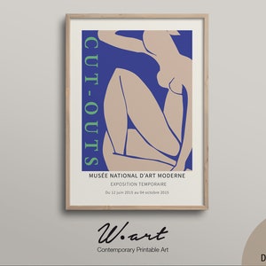 CUT-OUTS French Exhibition Poster For Digital Download, Inspired By French Masters Downloadable Print, Abstract Wall Art Printable
