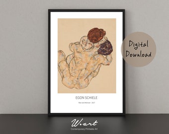 Egon Schiele Poster Digital Download, Egon Schiele Print, Egon Schiele Printable Art, Downloadable Prints, Art Print, Wall Art