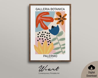 Flower Art Print Digital Download, Flower Market Printable Poster, Retro Flower Print Digital Download, Flower Market Downloadable Print