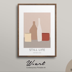 Morandi Still Life Print: Italian Abstract Art Poster (Digital Download)