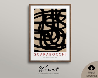 Italian Mid Century Abstract Art Exhibition Poster (Digital Download)