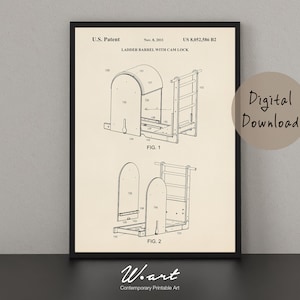 PILATES PATENT Poster Digital DOWNLOAD, Vintage Pilates Art, Pilates Downloadable Prints, Printable Pilates Studio Decor, Pilates Gift