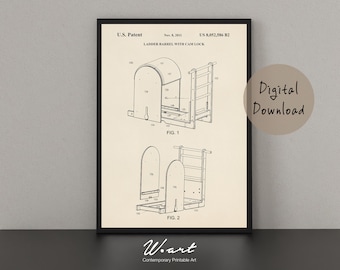 PILATES PATENT Poster Digital DOWNLOAD, Vintage Pilates Art, Pilates Downloadable Prints, Printable Pilates Studio Decor, Pilates Gift