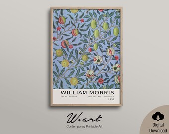 William Morris Exhibition Poster: Art Nouveau Floral Print (Digital Download)