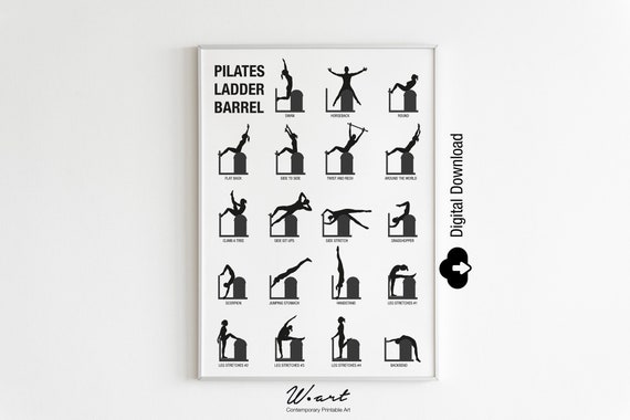 PILATES LADDER BARREL Exercises Chart Digital Download, Pilates