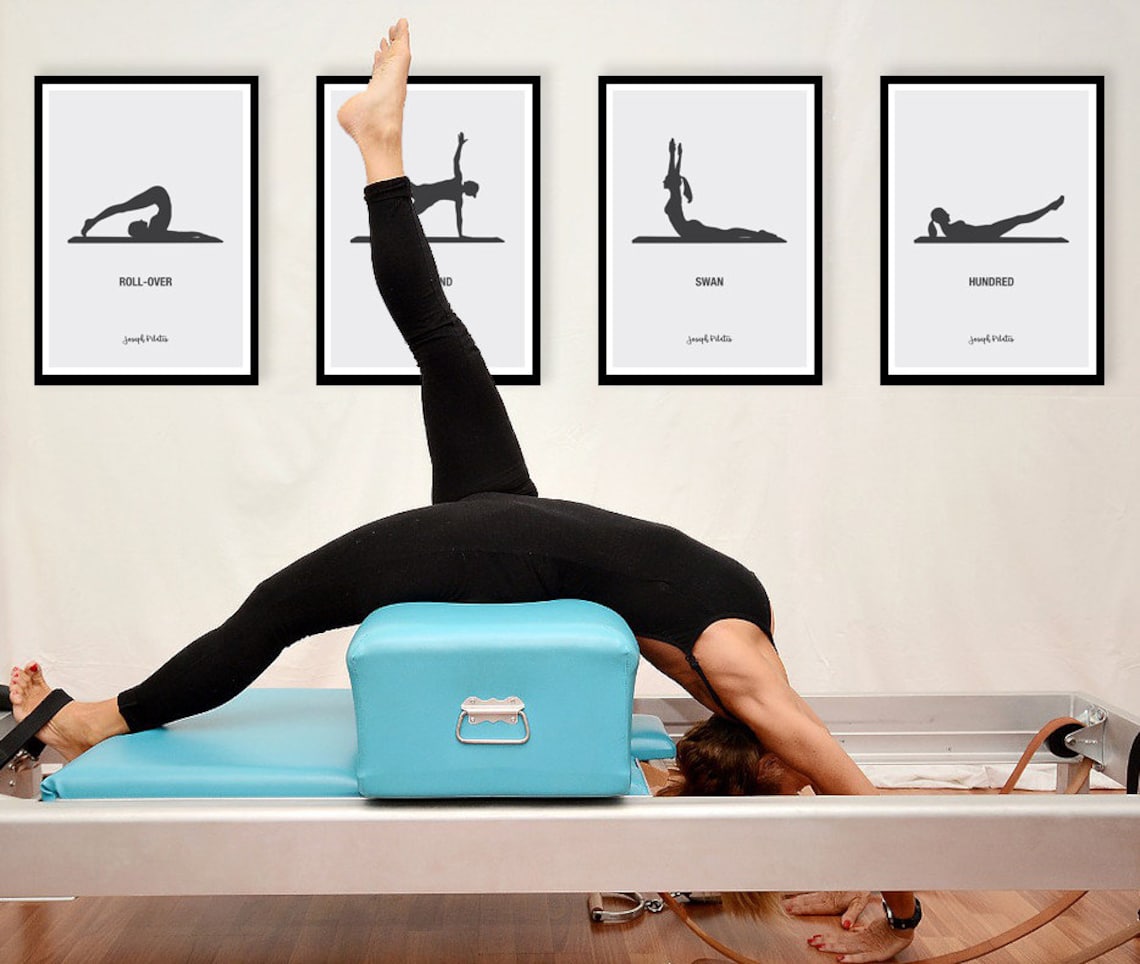PILATES POSTER Set of 4 Pilates Poster Pilates Art Print Etsy Italia