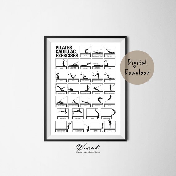 Buy PILATES CADILLAC Exercises Chart Digital Download, Pilates Studio  Decor, Gift for Pilates Enthusiasts, Pilates Workout Printable Poster  Online in India 