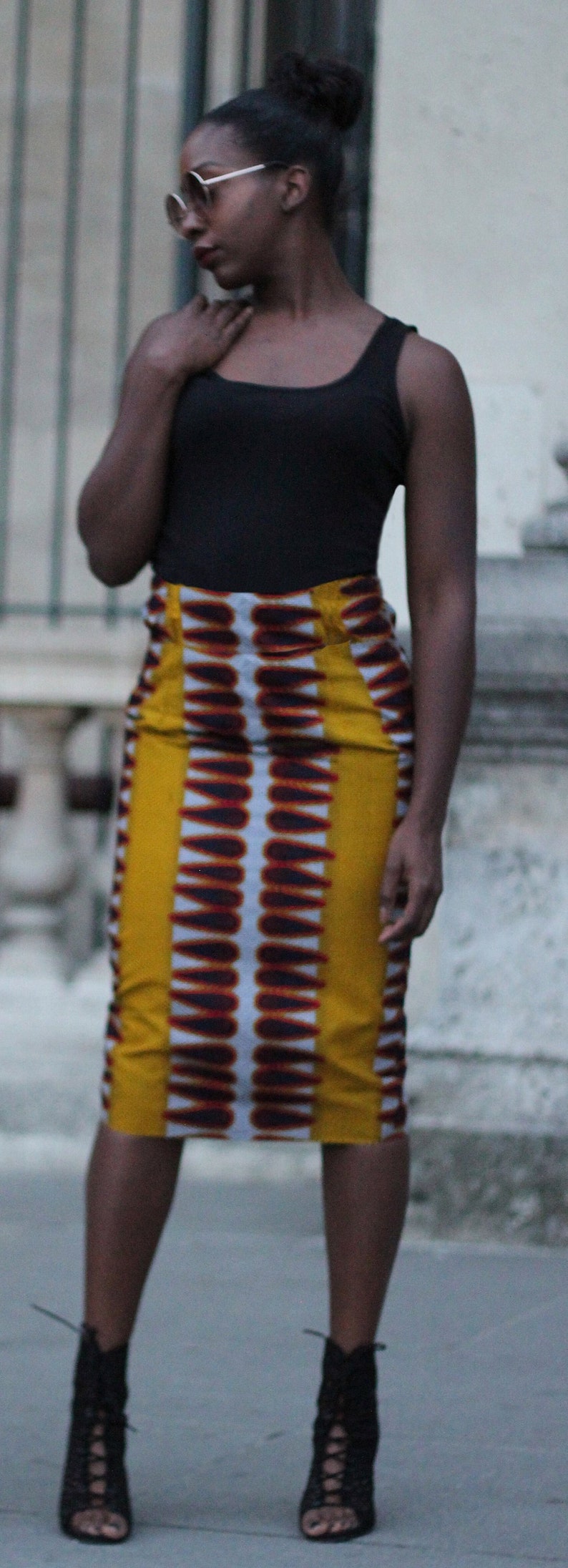 Wax Pencil Skirt Etsy