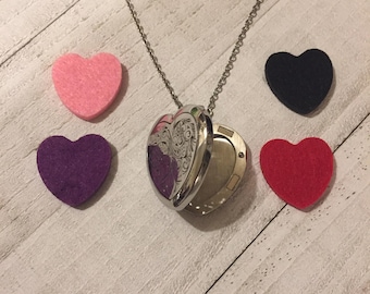 Aromatherapy Essential Oil Locket Necklace Valentines Day Gift