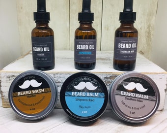 Beard Balm and Beard Oil Mens Grooming Kit