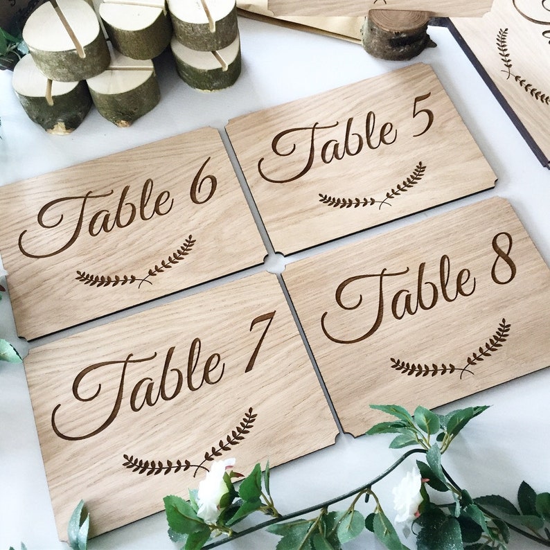 Wedding Table Names Wooden Table Names Wedding Table Etsy