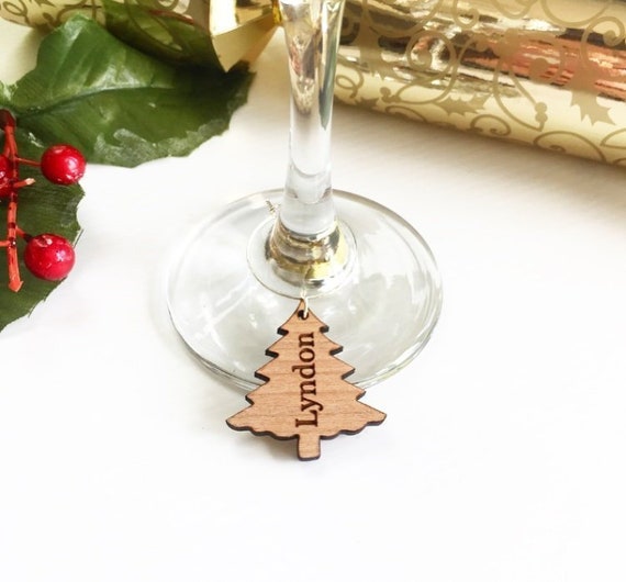 Wine Glass Charms Personalised Wooden Wedding Wine Glass Charms Personalised Wooden