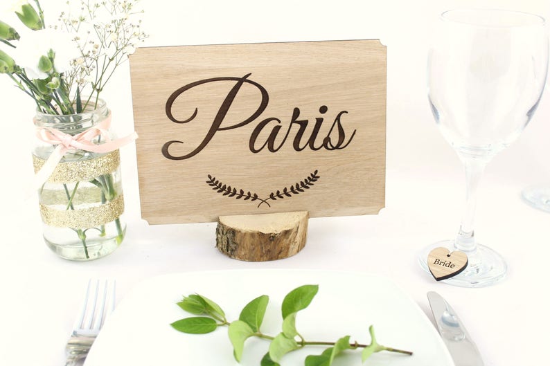 Wedding Table Names Wooden Table Names Wedding Table Etsy