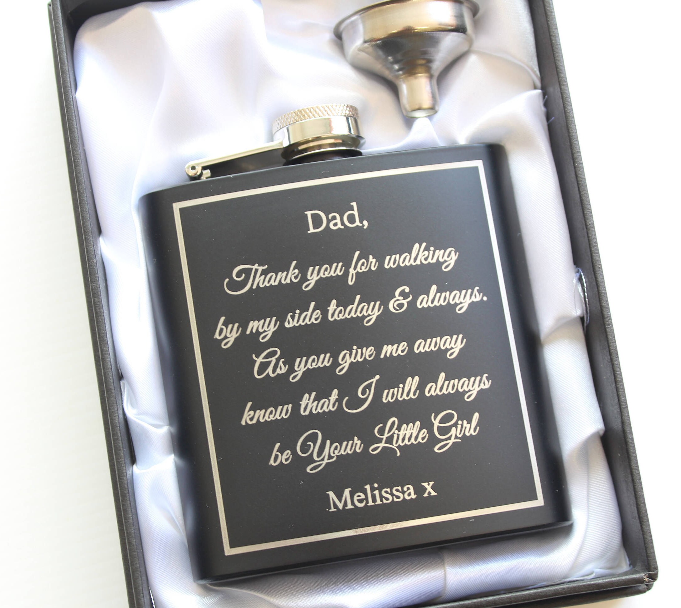 father of the bride hip flask