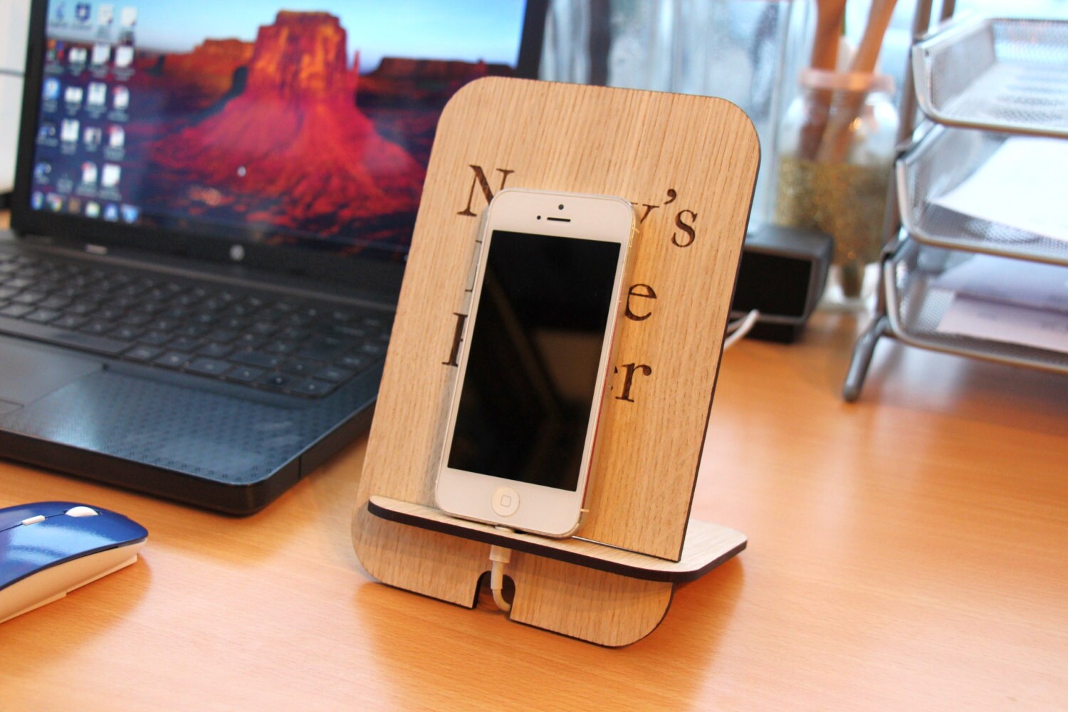 Personalised Phone Holder Wooden Phone Holder Wooden iphone Etsy