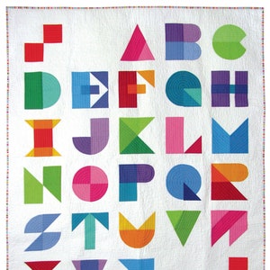 Alphablocks modern alphabet quilt pattern